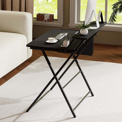 Folding Desk with Storage Bag, Desk with Monitor Stand, Lightweight Folding Desk