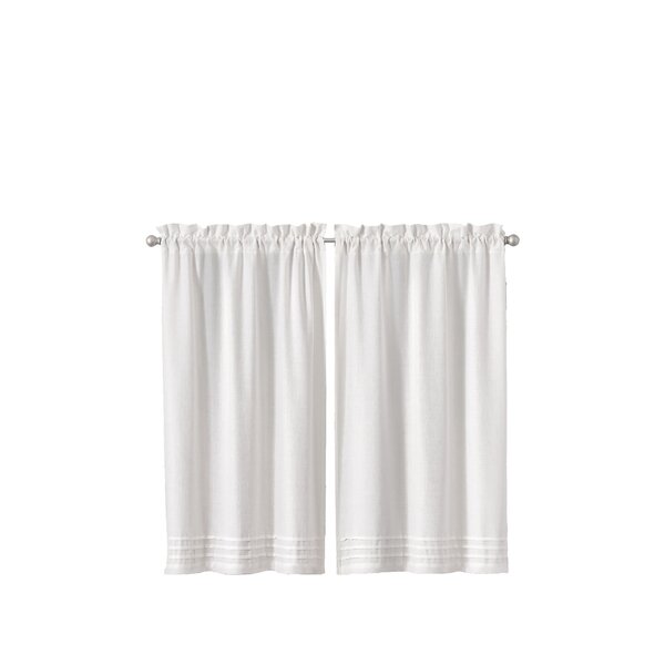 Rosecliff Heights Rufina Cotton Blend Tailored 26'' W Cafe Curtain ...