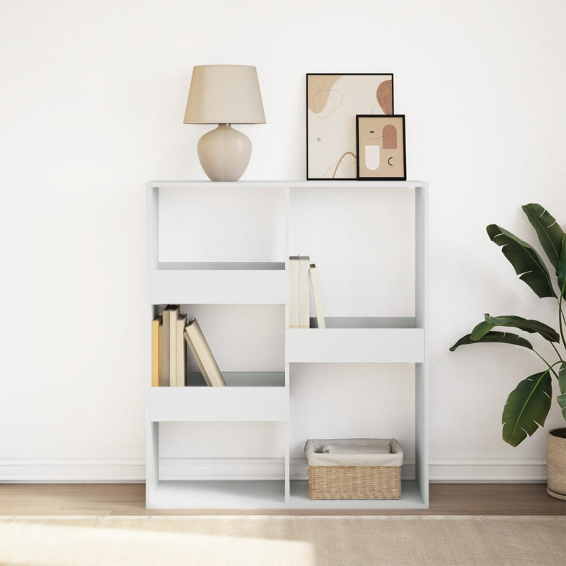 Amiliah 100cm W Bookcase, White, 155.5cm H x 100cm W x 33cm D
