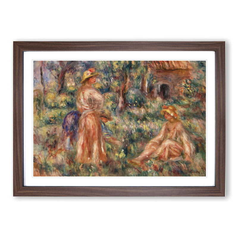 Landscape by Pierre-Auguste Renoir - Picture Frame Painting, 36cm H x 48cm W x 2cm D, Walnut Framed
