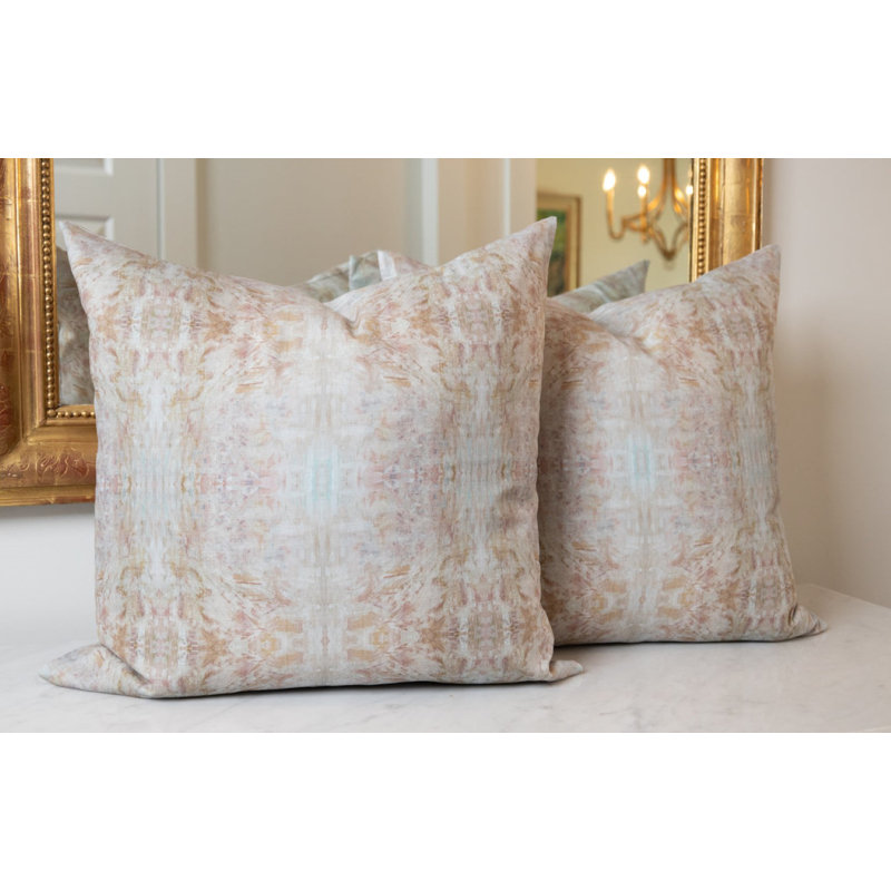 The Gardens Pillow Cover & Insert, 22"H x 22"W, Bronze Iris Abstract, Square