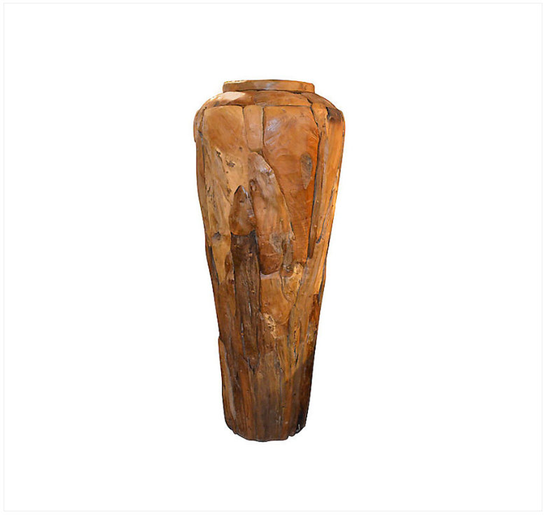 Handmade Solid Wood Floor Vase