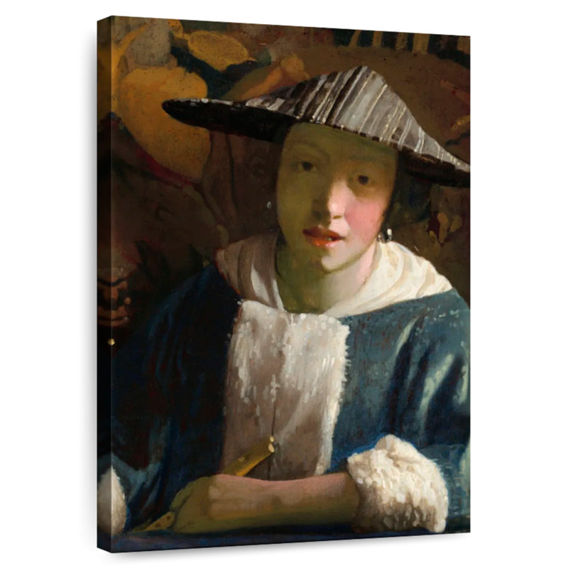 Leisha Girl With A Flute 1665-1675, 24" H x 16" W