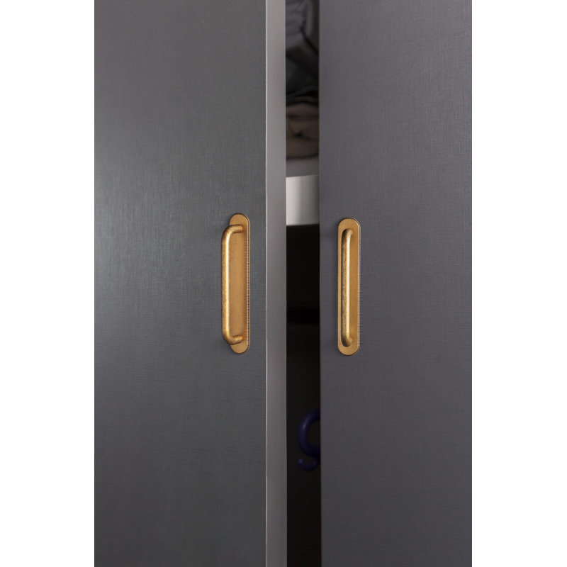 Poignée d'armoire avec plaque arrière American Classic, 5", Laiton antique
