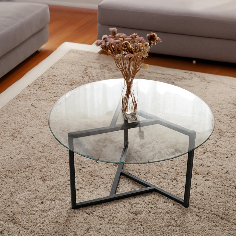 Table basse avec rangement Mampre, Transparent