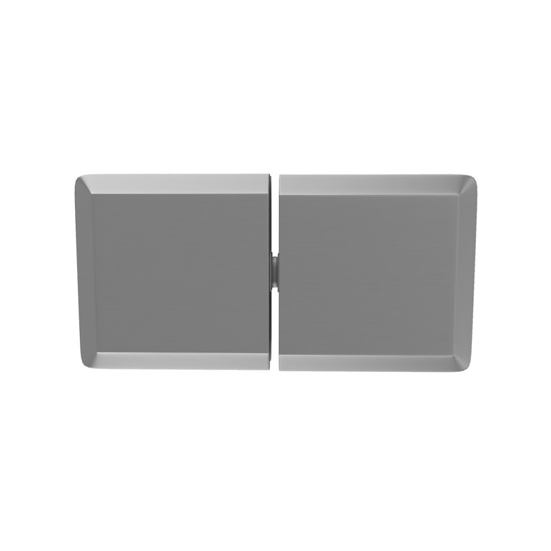  Pince à traverse en verre satiné 180 degrés Premier, Chrome satiné