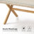 Cascade Rectangular Wicker Dining Table with Solid Wood Legs