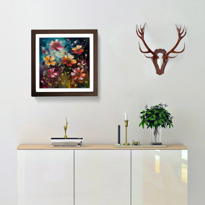 Cosmos Expressionism - Framed Print, Walnut