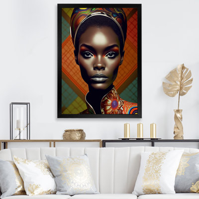«Classy Portrait of Elegant African Lady VI», reproduction sur toile