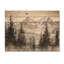 Décoration murale en bois Timber and Peaks Mountain Simplicity In Winter II - paysage de montagnes-1752405911