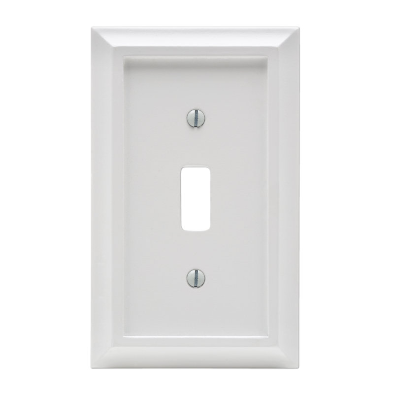 Deerfield White Composite Single Toggle Wall Plate