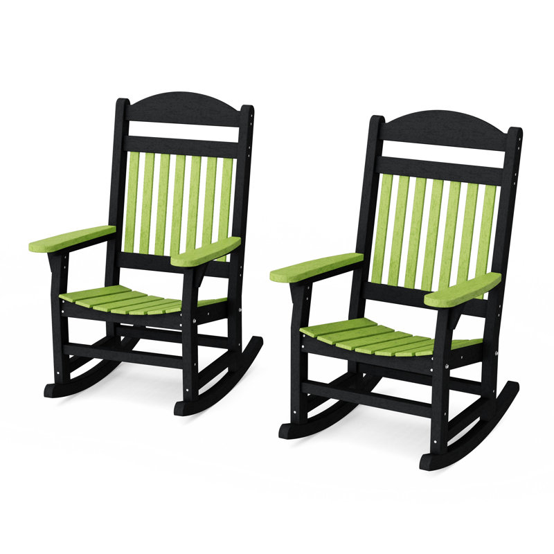 Ensemble de 2 chaises berçantes Heritage, Lime Green/Black