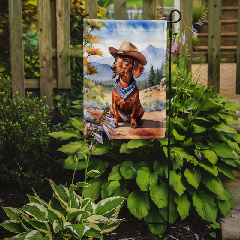 Drapeau Cowboy Welcome Garden, Teckel