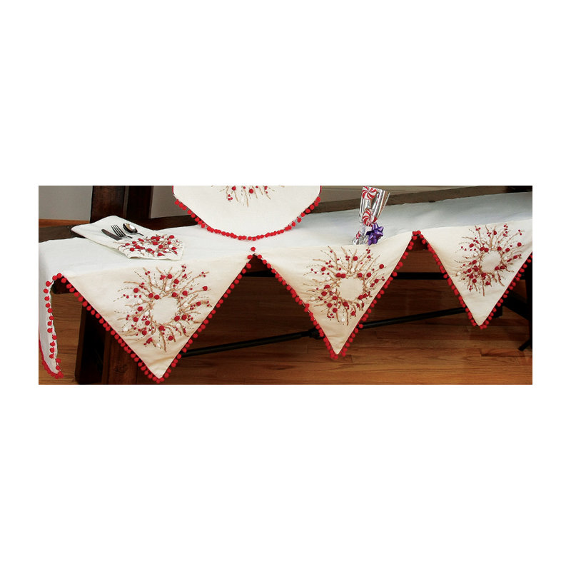 Manteau de polyester Holiday Berry Wreath