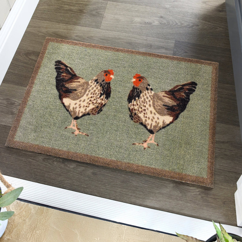Non-Slip My Chickens Indoor Doormat