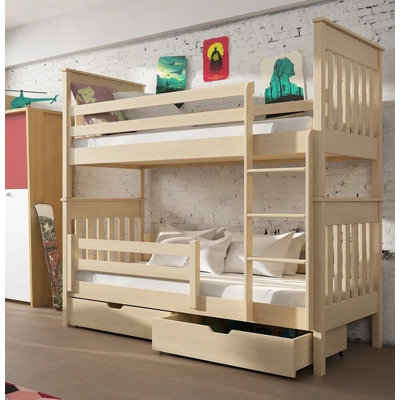 Virgil Bunk Bed with Storage Included with Built-in Ladder Included