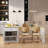 Kitchen Island With Extendable Dining Table, Power Outlet, 2 Drawers, 2 Side Open Shelves And Double-sized Storage Design