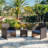 Jacinta 2 - Person Wicker Outdoor Seating Group with Table and Weather Resistant Cushions-451307024