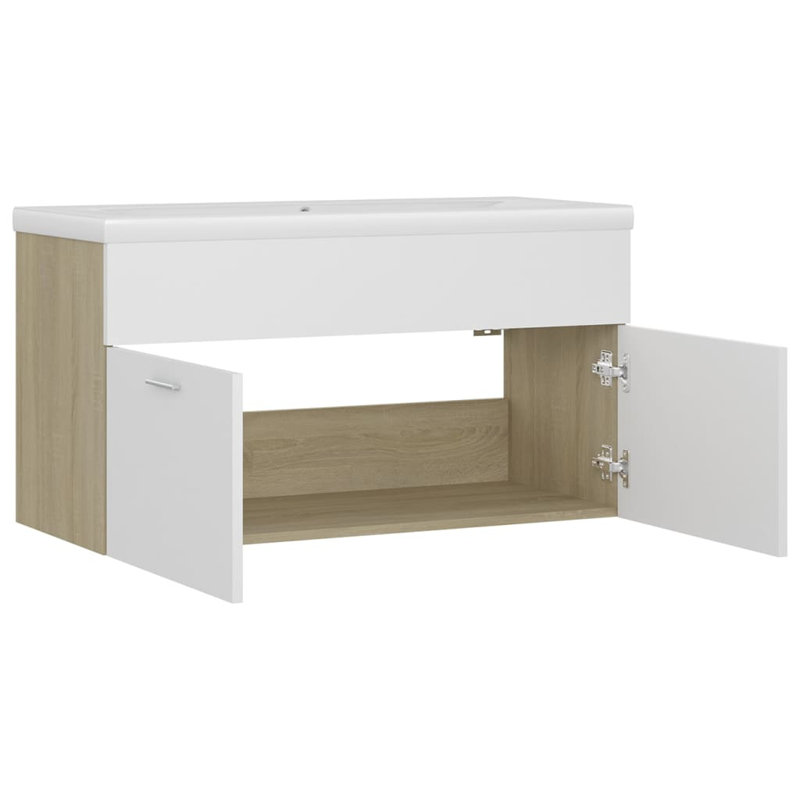 Saona Wall Hung Single Vanity Unit, White, 900mm