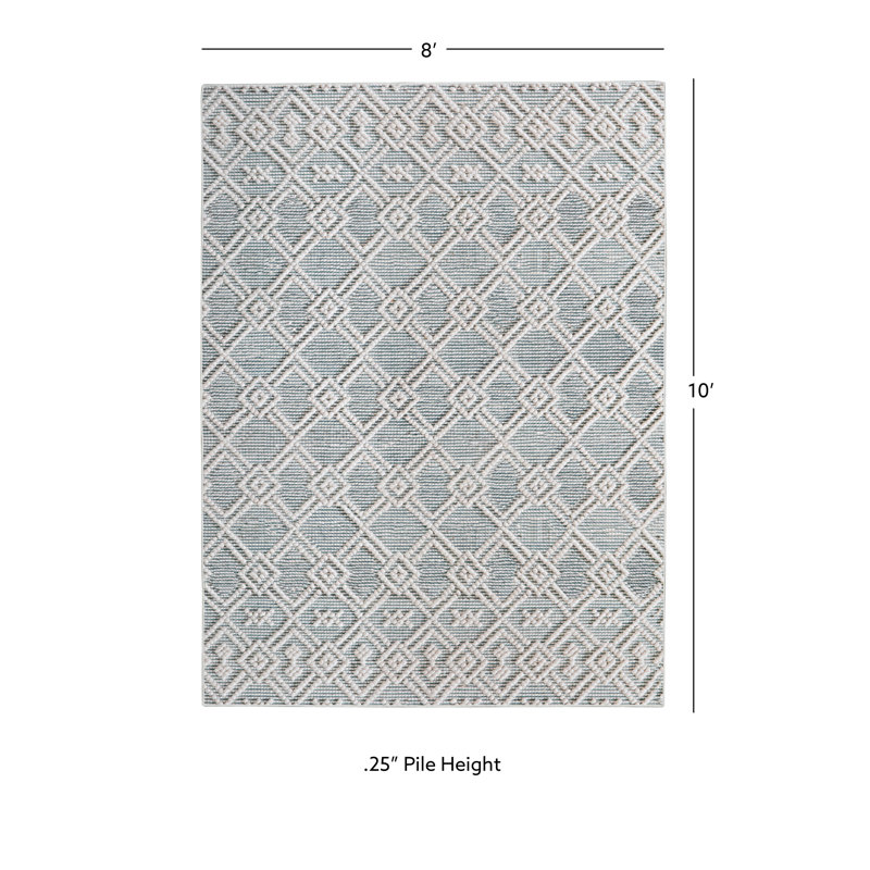 Geometric Indoor Rug, Rectangle 8' x 10'