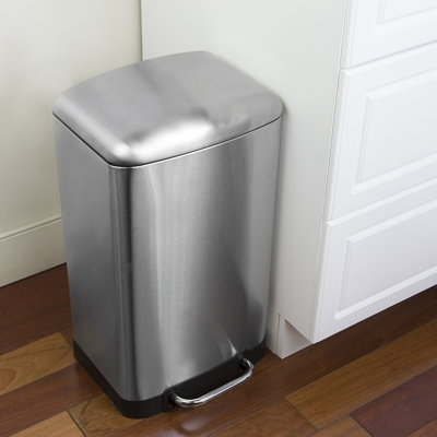 Bunton Steel Step On Kitchen Trash Can - 7.9 Gallons