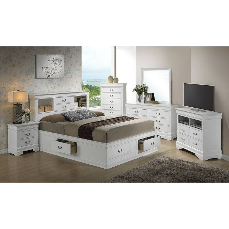 Traditional Storage Bed With Elegance, Full, Black