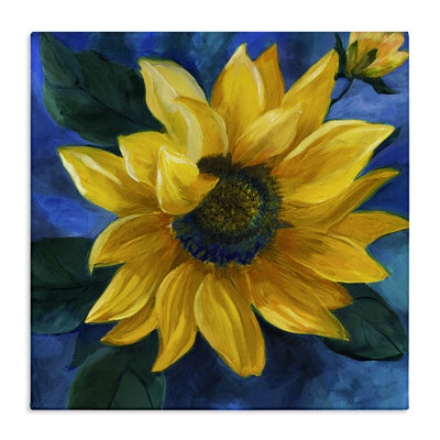 Sunflower Curling Petals Canvas Wall Art by Nan
