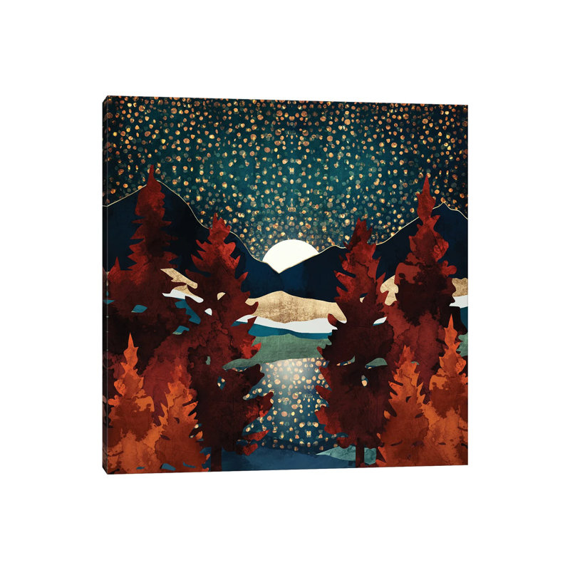 Giclée sur toile tendue avec étoiles, H 12 po x l 12 po