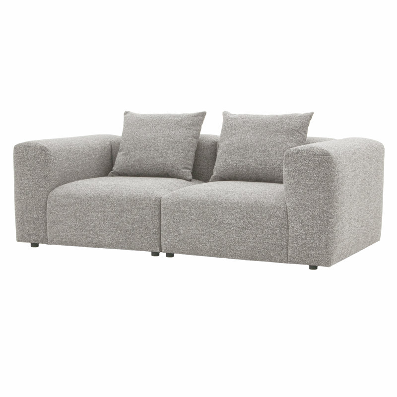 2 Seater Sofa & Chaise, Light Grey