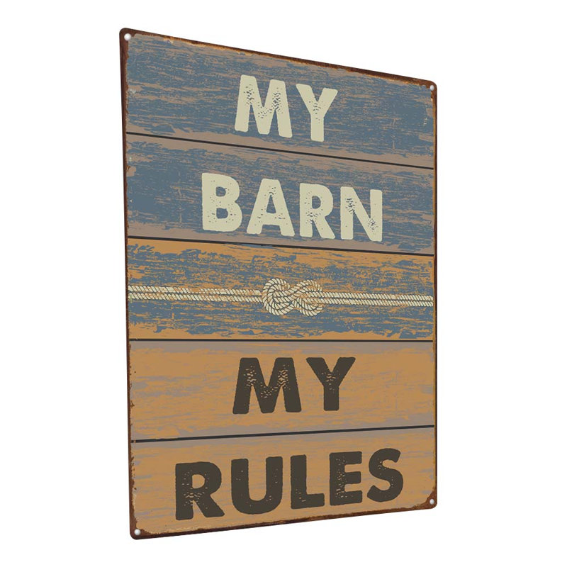 Signe Jaquinna My Barn My Rules, H 15,5 po x l 11,5 po x P 0,04 po