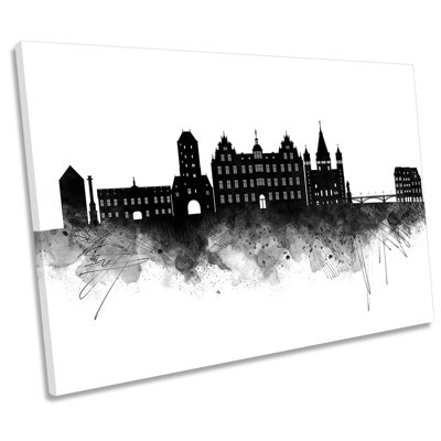 Mainz City Skyline - Wrapped Canvas Print