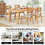 Chaise en bois de rotin avec dossier rembourré et siège en bois d'hévéa-106296246