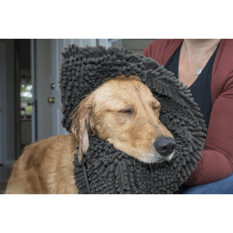 Charcoal Gray Medium Absorbent Pet Shammy Rug
