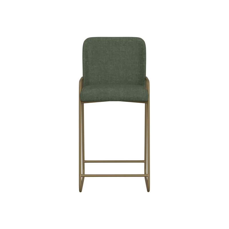 Tabouret de bar rembourré Rudy, Olive, Tabouret de bar (siège d'une hauteur de 30 po)