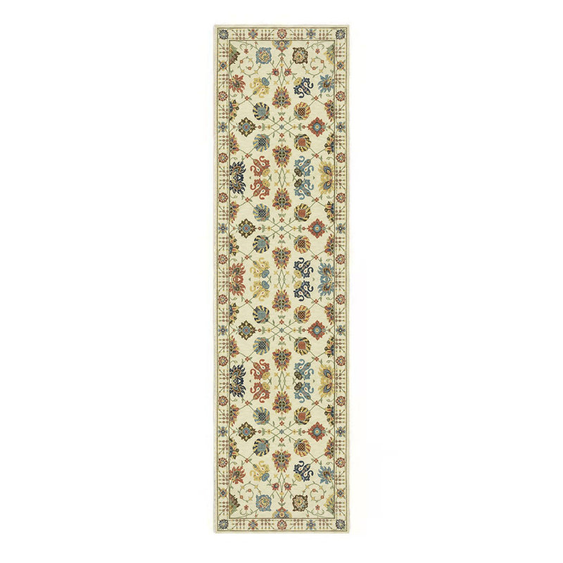 Crafters & Weavers Arts and Crafts Collection Area Rug Ultra Soft Washable Rug, Non Slip, Indoor, Stain Resistant Rugs for Living Room Bedroom Vintage Home Decor (2'7 x 9)