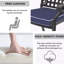 Chaise de patio en aluminium coulé 4 pièces avec cadre noir et coussins bleus-715244954-715244959