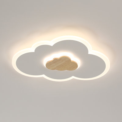 Deontee 15.7" Simple Dimmable Flush Mount Ceiling Light with Remote Control