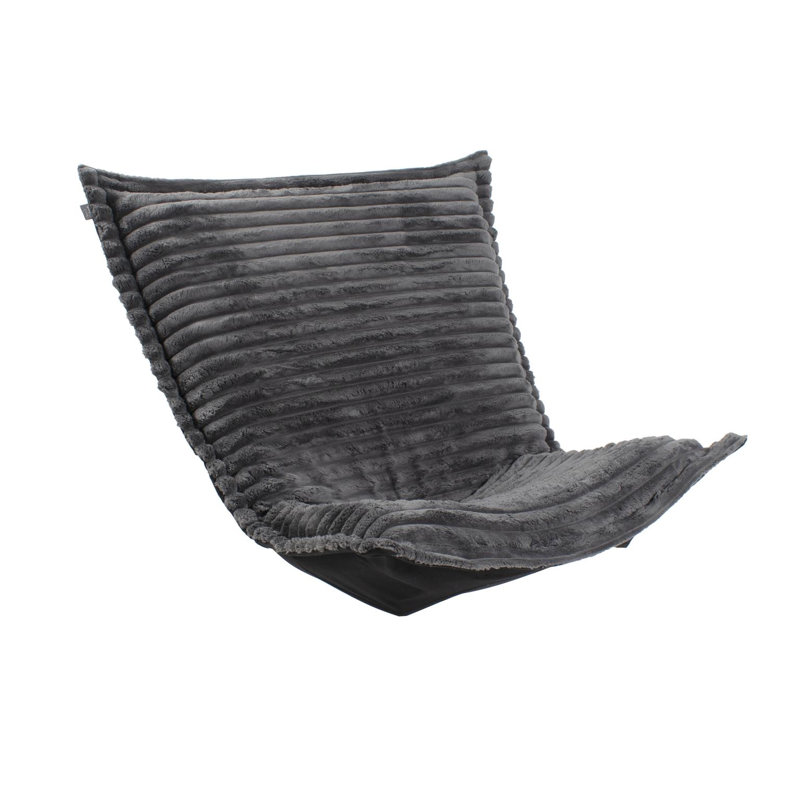 Housse de coussin Puff et coussin Shar Pei , Gris anthracite