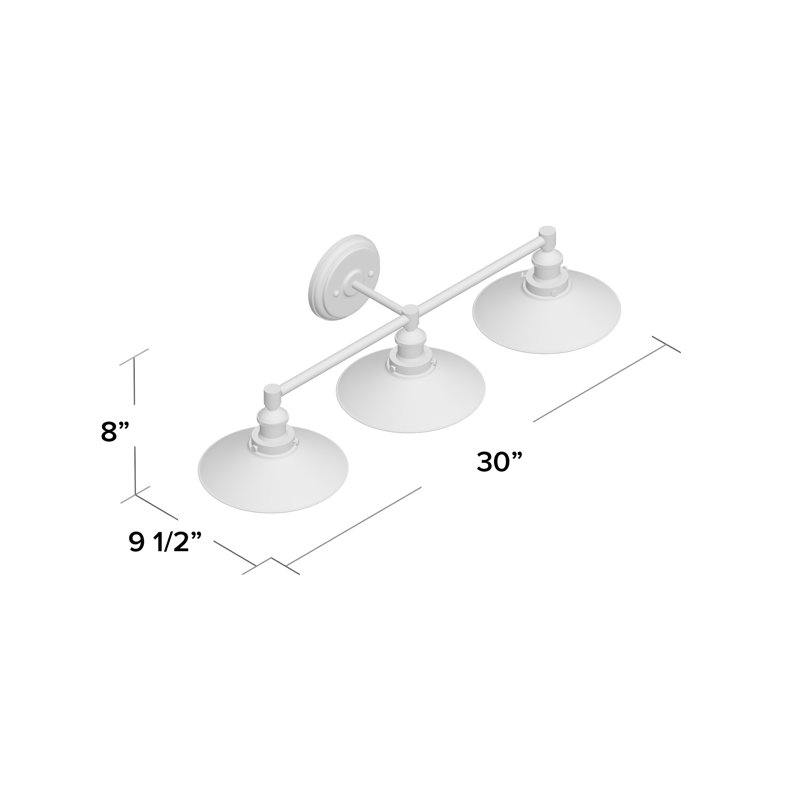 Balakrishna 2 - Light Dimmable Vanity Light, Antique Brass, 3 Lights