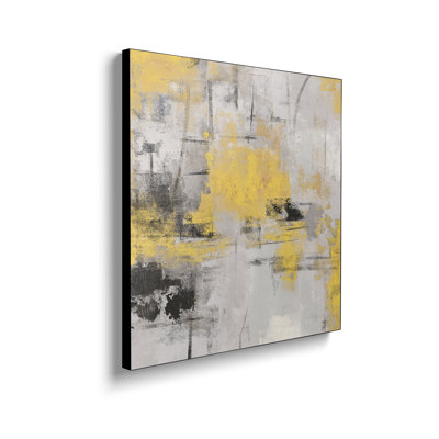 Steelpix Metal Canvas -  Stone Gardens III Yellow By Silvia Vassileva Wall Art Print