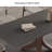Modern Matte Rock-Plate Dining Table Chair Set 6 - Person Pedestal Base Dining Set-100720160