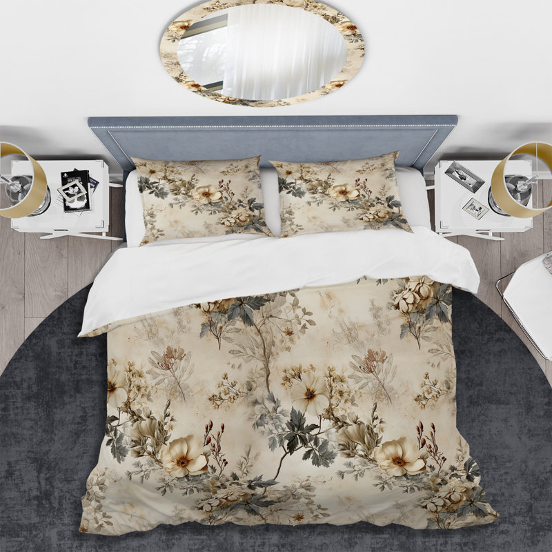 Ensemble de housse de couette Dechelle, Housse de couette pour grand lit et 2 taies décor