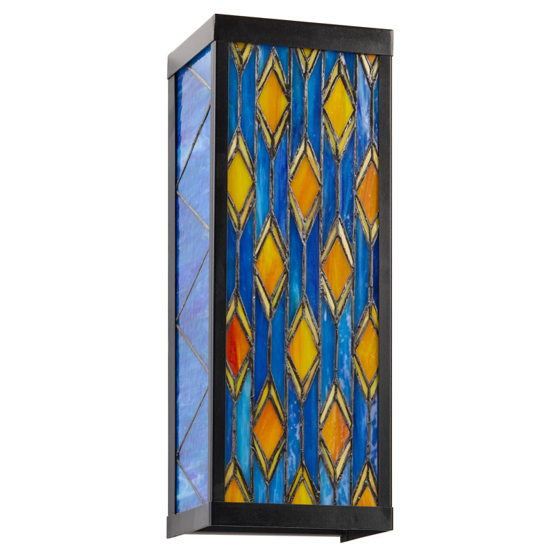 Applique murale d'extérieur en vitrail de style mission 16 lumières 16,25 "- River of Goods