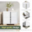 Dulane 3 Pieces Modern Highlgloss Bedroom Set, White-114141064