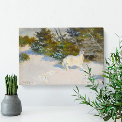 White Hare Vol.3 by Bruno Liljefors - Wrapped Canvas