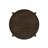 Round Solid Wood End Table, Dark Brown