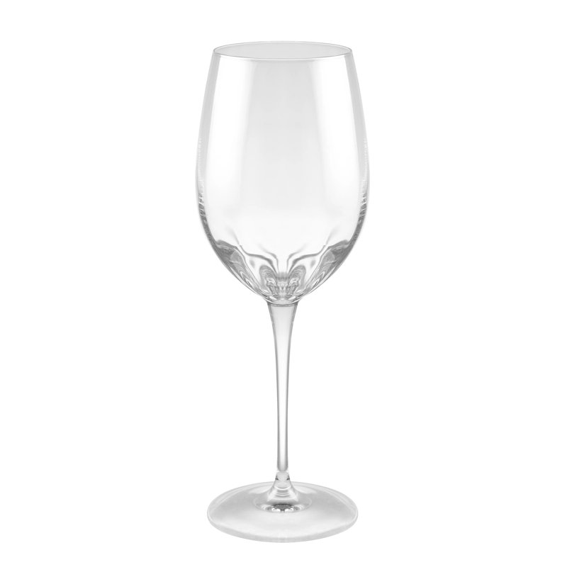 Elegant Clear Crystal Wine Glass Set, 18oz