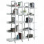 Bibliothèque à 5 niveaux avec bureau ouvert, étagère de style industriel rétro-266371302