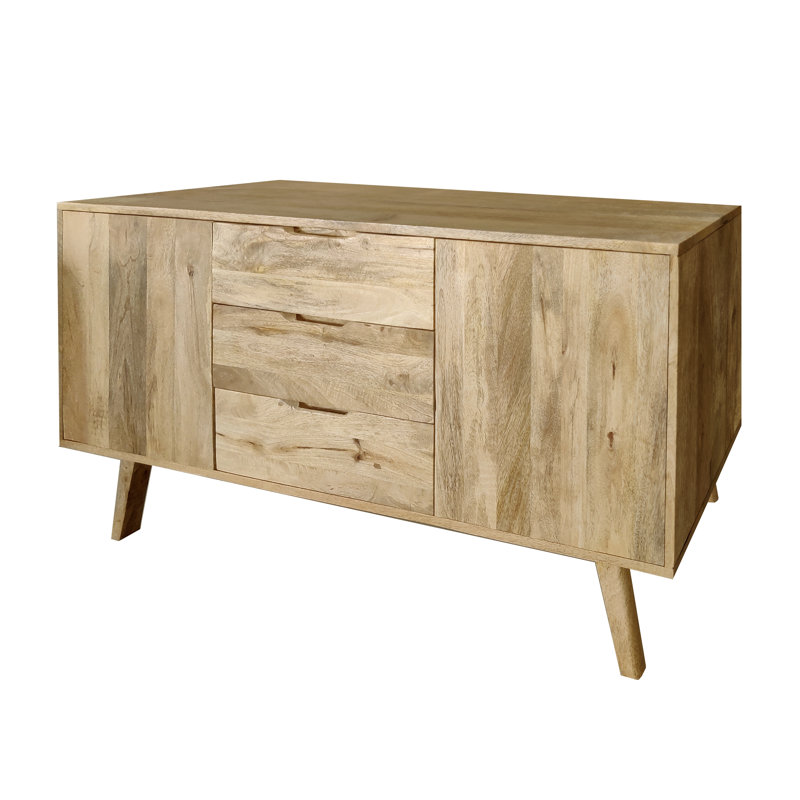 Crowell 140cm Solid Wood Sideboard, Natural