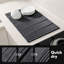 Tapis de séchage en pierre pliable pour comptoir de cuisine, tapis à vaisselle à séchage rapide, tampon absorbant l'eau 23,6 x 15,4 po